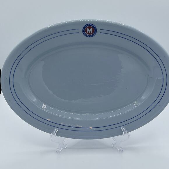 Vintage McNicol Paragon China “Blue Lune” 13” x 9” Oval Plate/ Platter - Picture 2 of 5
